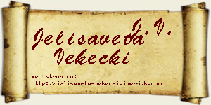 Jelisaveta Vekecki vizit kartica